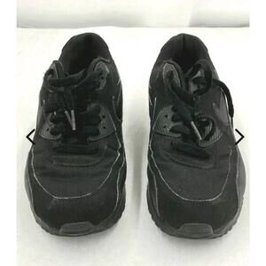 Nike Air Max 90 537384-090 Sneakers Men US 8.5 Black Mesh Lace-Up Athletic Shoes